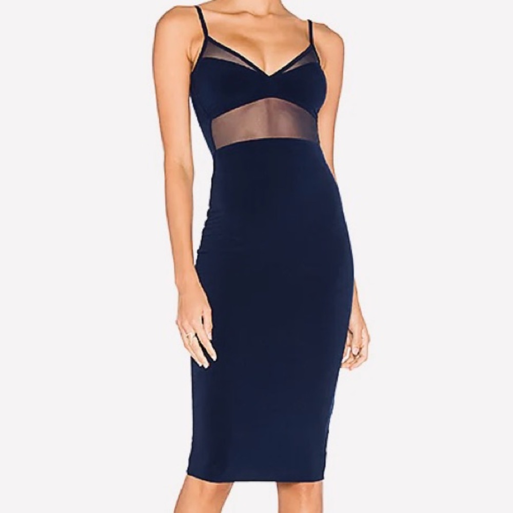 Nookie Black Midi Dress Black Size Small